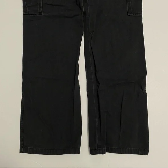 Wrangler Men's Black Cargo Style Pants 32x32 100% Cotton Y2K Grunge Streetwear